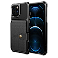 Miniatyrbild 2 av 7: iPhone 12 Pro Max Stöttåligt Skal Korthållare Solid® RFID Skyddat Svart Black iPhone 12 Pro MAx