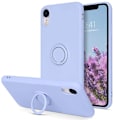 Miniatyrbild 5 av 9: iPhone XR - Välj Färg Silikonskal med Ringhållare Solid® Svart