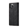 Miniatyrbild 7 av 7: iPhone 14 Pro Max Läder Flip Fodral RFID Skyddat Svart Black Apple iPhone 14 Pro Max