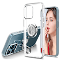 Miniatyrbild 1 av 6: iPhone 13 Pro Max - Transparent Silikon Skal Ringhållare Nordic® Stöttåligt Transparent iPhone 13 Pro max