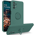 Miniatyrbild 1 av 7: Samsung A52/A52s - Stöttåligt Skal med Ringhållare CamShield Grön Green
