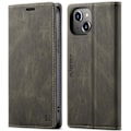 Miniatyrbild 1 av 8: iPhone 13 - Fodral Premium Läder RFID Skyddat Brun Brown