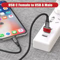 Miniatyrbilde 3 av 4: USB C hunn til USB hann-adapter 2 stk, type