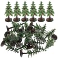 Miniatyrbilde 5 av 5: Mini Trefigur for Kontordekorasjon Borddekor Grønt PVC-materiale Dekorasjon 20 stk