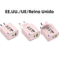 Miniatyrbilde 2 av 5: Rosa; Uttaksstandard: EU-65W GaN USB hurtiglader USB C hurtiglader 3.0 Type C hurtiglader PD veggladeradapter bærbar reiselader Rosa EU