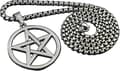 Miniatyrbillede 3 af 5: Mænd Pagan Wicca Omvendt Stjerne Pentagram Rustfrit Stål Vedhæng Halskæde Kæde