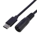 Miniatyrbillede 3 af 5: Type-C til DC strømkabel 5V DC 5,5 x 2,1 mm hun til USB C stik opladerkabel