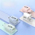 Miniatyrbilde 4 av 5: Rosa; Uttaksstandard: EU-65W GaN USB hurtiglader USB C hurtiglader 3.0 Type C hurtiglader PD veggladeradapter bærbar reiselader Rosa EU