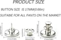 Miniatyrbild 2 av 5: Avtagbara jeansknappar 10-pack Silver Perfect Fit Button Silver