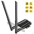 WiFi 6E-kort - PCIe - 5400 Mbps - Bluetooth 5.2 - Tri-band 6/5/2.4 GHz