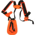 Dubbelremsele - Universal - Vadderade axlar - Nylon - Orange och svart