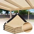 3x4m Solsegel, 90% UV-blockering, Andningsbart Nät, Värmeisolering & Solskydd – Beige
