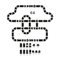 Miniatyrbilde 1 av 5: Bil Roadway Expressway Motorway Flexible Puzzle Track Game