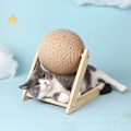 Miniatyrbilde 3 av 9: Beste kvalitet Katt Kløe Ball Leke Kattunge Sisal Tau Ball Brett Sliping Labber Leker