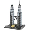 Pikkukuva 1 / 5: Maailma Arkkitehtuuri Kuala Lumpur Petronas Twin Towers Tree DIY Mini Timantti Blocks Bricks Rakennus lelu