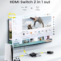 Miniatyrbild 6 av 9: Professionell 4K x 2K HDMI Switch Bi-Direction 2 Portar HDMI Splitter Switch för laptop PC Xbox PS3/4 TV Box to Monitor