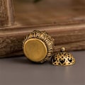 Miniatyrbillede 5 af 6: Retro Kobber Lille Lotus Lomme Hollow Out Røgelse pind Brænder Messing Røgelse Holder