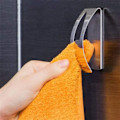 Miniatyrbilde 5 av 6: 2stk rustfritt stål selv klebende maskinvare klips henger baderom håndkle kroker holder