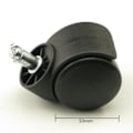 Miniatyrbilde 2 av 3: Svart Plast  Erstatning Dreibare Hjuler 50mm Kontor Revolverende Stol Sofa Hjul