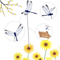 Miniatyrbillede 2 af 7: 15 stykker 3D Dragonfly Have Gård Planter Dragonfly Blomst Udendørs Dekor Blomster Krydder Dekoration