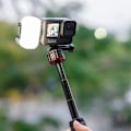 Miniatyrbilde 8 av 9: MT-09 Utvidbar Selfie Stick for GoPro Hero 11 10 9 8 7 6 Bærbar Vlog Stativ Mini Action Kamera Tilbehør