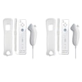 Miniatyrbillede 5 af 5: 2 i 1 Controller Set Valgfri Motion Plus Joystick Trådløs Fjernbetjening Gamepad med silikone etui video spil