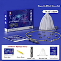Miniatyrbild 1 av 10: Battle Chess with Magnetic Efect Educational Checkers Game Portable Chess Board