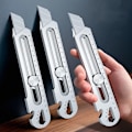 Miniatyrbild 2 av 4: Multifunktionell Utility Kniv 6 in 1 Rostfritt Stål Pappersvaror All Purpose Cutter Flask Plåt öppnare