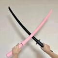 Miniatyrbillede 2 af 8: 3D Gravity Trækbar Samurai Kniv Rollespil Våben Model Legetøj Gravity Dekompression Legetøj