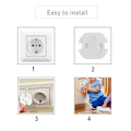 Miniatyrbilde 5 av 7: 10 stykker Baby Sikkerhet Barne Elektrisk Socket Uttak Plug Beskyttelse Sikkerhet To Fas Safe Lås Deksel Barn Sockets Deksel Plugger