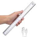 Miniatyrbillede 1 af 8: Bevægelse Sensor Lys Trådløs LED Nat Lys USB Genopladelig Nat Lampe Til Køkken Skab Klædeskab Lampe