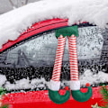 Miniatyrbillede 3 af 7: Jul nisse nisse ben bil tilbehør jule pynt til hjem jule træ vedhæng pynt