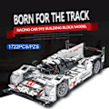 Miniatyrbild 3 av 6: Teknisk Kända Super Racing Bil Bygg Block MOC Statisk Modell Klossar Barn Montering Fordon Set