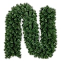 Miniatyrbilde 8 av 9: Grønn Kunstig Jule Garland Julestjerne Jule Blomst Krans Juletre