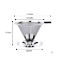 Miniatyrbilde 7 av 7: Gjenbrukbar kaffe filter holder dobbelt lag rustfritt stål kaffe te sil