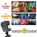 Miniatyrbild 3 av 6: Halloween Jul Projektor Utomhus Semester Led Holografisk Projektion Lampa