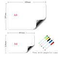 Miniatyrbild 4 av 6: A3+A4 Magnetic Dry Radera Tavla Kylskåp Markörer Whiteboard Marker