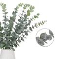Miniatyrbilde 4 av 8: Kunstig eukalyptus blader grønne falske planter grener for bryllup fest utendørs hjemme hage bord dekorasjon