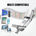 Miniatyrbillede 5 af 7: 2TB Metal U Disk 2 IN 1 OTG  Flash Drive USB 3.1  Pen Drives Memory Stick