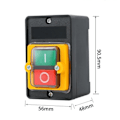 Miniatyrbild 3 av 6: Vattentät Push Knapp Switch ON/OFF Switch Mekanisk Utrustning Kontrollör