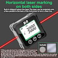 Miniatyrbillede 5 af 6: Laser Digital Protractor Angle Measure Inclinometer