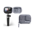 Pikkukuva 1 / 7: Mini säilytys suoja laukku harjattu puoli avoin nopea release kantolaukku GoPro 11 Hero 11 GoPro 10 Hero 10 9 mustalle
