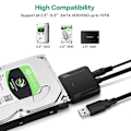 Pikkukuva 2 / 8: SATA USB 3.0 sovitin kaapeli 3.5/2.5 Tuumaa SSD HDD SATA III kiintolevyasema