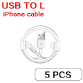 Pikkukuva 1 / 6: 5kpl pikalataus USB laturi kaapeli iPhonelle