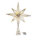 Miniatyrbilde 1 av 3: Jul Tre Toppers Stjerne med LED streng lys pynt til jul hjem fest pynt