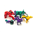 Miniatyrbillede 5 af 7: Transformation Dinosaur Robot Action Figurer 5 i 1 Saml Dinozords Ranger Megazord Børn Legetøj