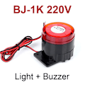 Miniatyrbillede 8 af 8: 12V  220V Bummer med lys høj decibel lyd og lys alarm