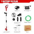Miniatyrbild 6 av 6: 10 tum borstlös elektrisk gräsklippare 36000 varv/min sladdlös gräs trimmer