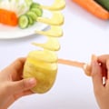 Miniatyrbillede 2 af 7: Spiral Kartoffel Cutter Twisted Slice Kartoffel Tårn Whirlwind Kartoffel Cut 10PC sæt