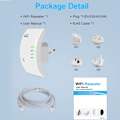 Miniatyrbilde 5 av 6: 300 Mbps WiFi Repeater WiFi Extender Ruter WiFi Signal Forsterker Trådløs WiFi Booster Langekkevidde WiFi Repeater Access Point